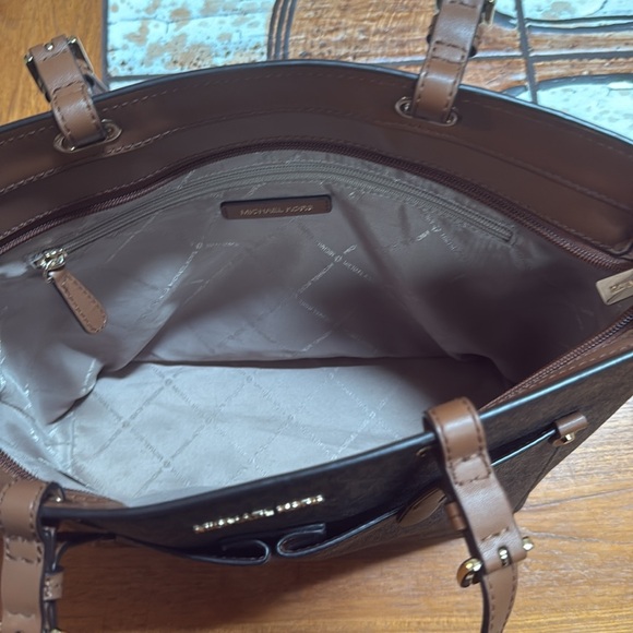 Michael Kors Dark Brown Signature Tote - Picture 5 of 6